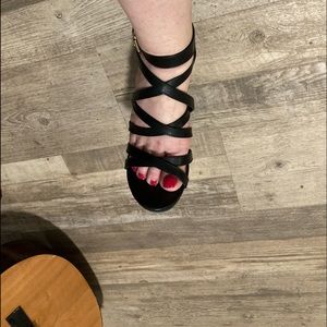 Sexy Chris Cross black high heel